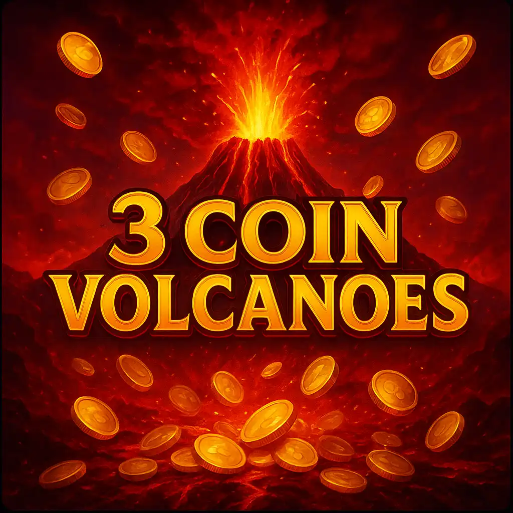 3 Coin Volcanoes slot game artwork